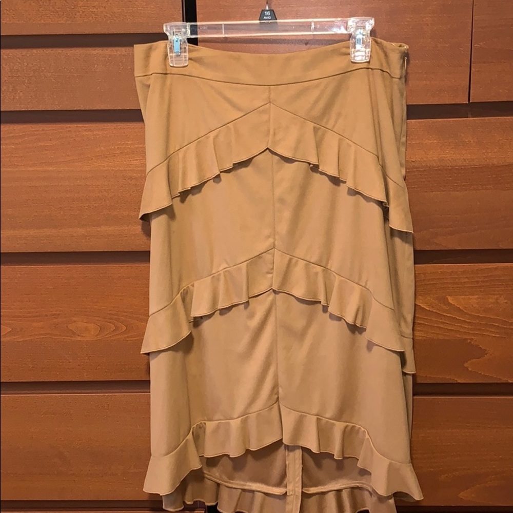 INC Suede like ruffle skirt